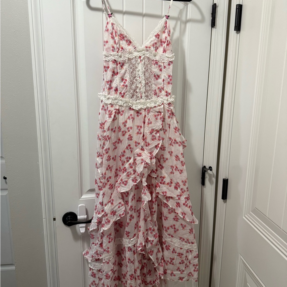 Free People Pink Floral High Low Dress